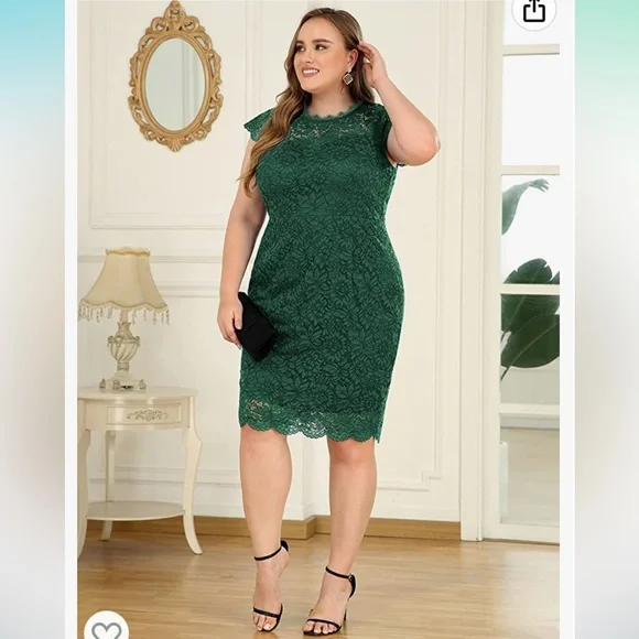 miusol green dress Miusol Women's V-Neck Sequin Floral Lace Chiffon Maxi Formal Dress